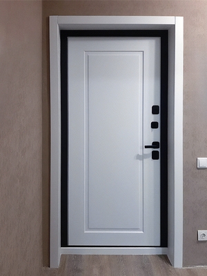 Дверь с белой накладкой MDF Дверь с белой накладкой MDF